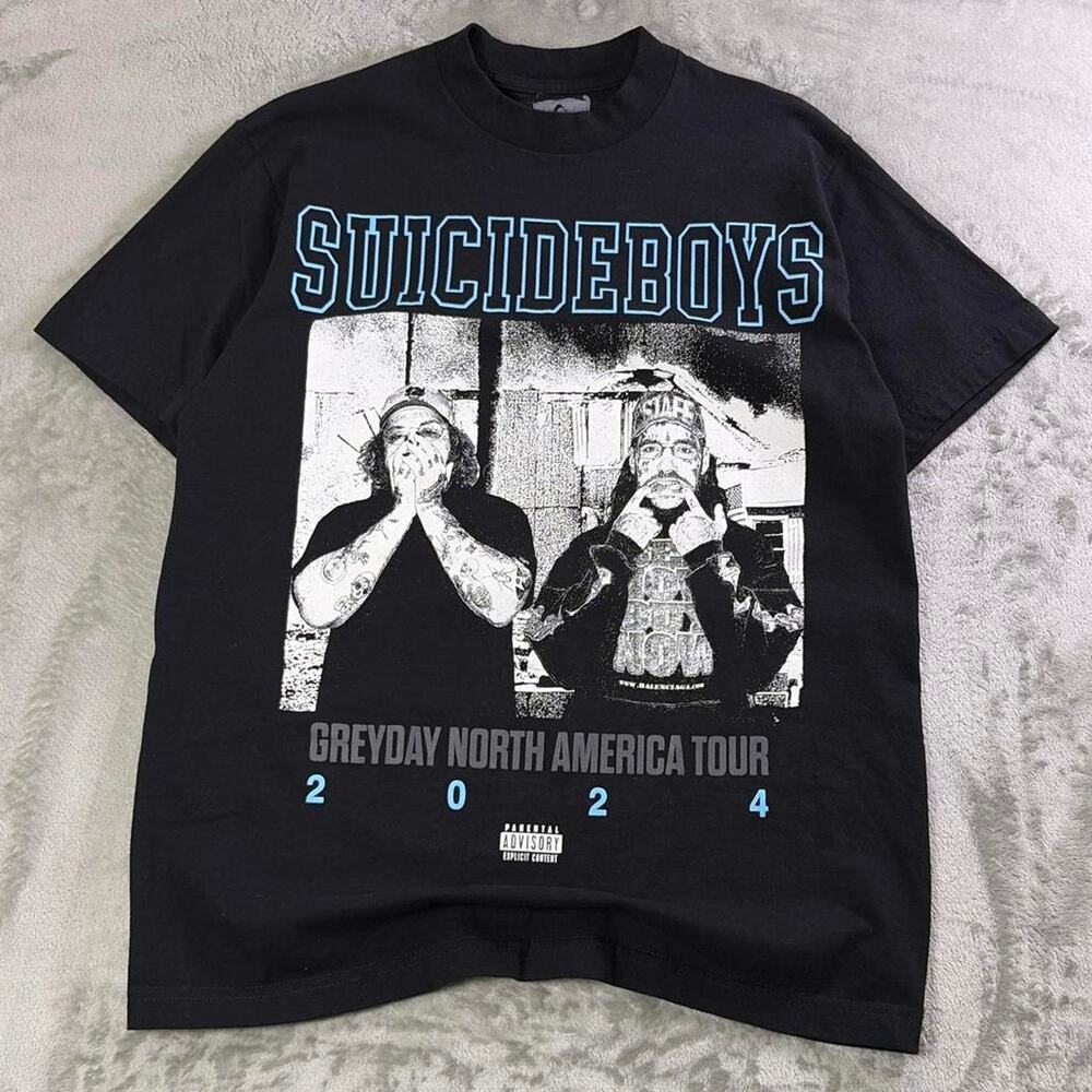 $uicideboy$ G59 Greyday North America Tour 2024 T-Shirt Black Men’s Medium